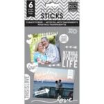 Sticker Combo Clear Love White