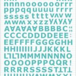 Sticker Alfabeto Aqua